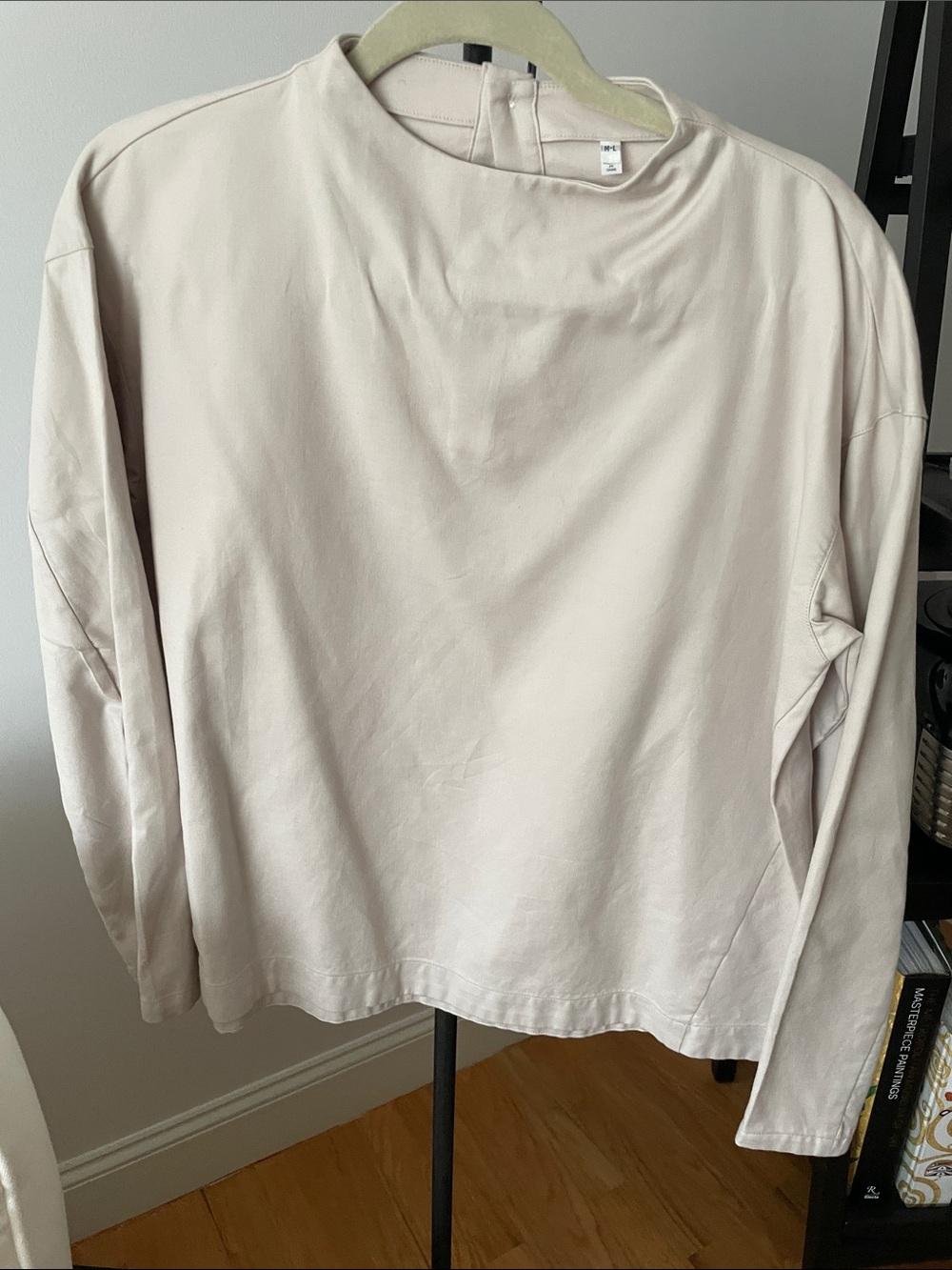 Muji Soft Cream Long-Sleeve Crewneck Top